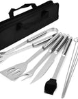 RJ Legend 9-Piece Premium Stainless Steel BBQ Grill Set for Men with Storage Case – Ultimate Gift for Dad, Husband, Grill Masters