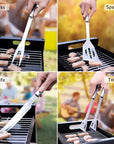 RJ Legend 9-Piece Premium Stainless Steel BBQ Grill Set for Men with Storage Case – Ultimate Gift for Dad, Husband, Grill Masters