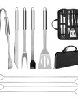 RJ Legend 9-Piece Premium Stainless Steel BBQ Grill Set for Men with Storage Case – Ultimate Gift for Dad, Husband, Grill Masters