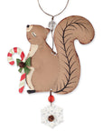 RJ Legend Squirrel Ornament Tree Christmas Decorations, Metal Ornaments, Small Cute Holiday Ornament, Hanging Winter Decorations