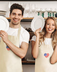 Cozyville Apron Set, Assort of 2, 100% Cotton Chef Apron, Adjustable Strap