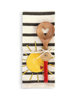 RJ Legend Sun-Stripes 11 Inch Kitchen Cotton Dish Towel, Absorbent Drying Cloth, and Natural Wooden, Non-Stick Kitchen Cooking Utensil Heart Spoon Set