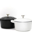 RJ Legend Mini Dutch Oven Pot, Round Cocotte, 5.5-Inch - 8.5 oz, 2Pcs and 3Pcs Set