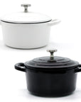 RJ Legend Mini Dutch Oven Pot, Round Cocotte, 5.5-Inch - 8.5 oz, 2Pcs and 3Pcs Set