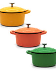 RJ Legend Mini Dutch Oven Pot, Round Cocotte, 5.5-Inch - 8.5 oz, 2Pcs and 3Pcs Set