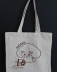 RJ Legend 100% Cotton Canvas Tote Bag - Milkie Boba Drop - Beige