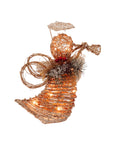 RJ Legend Lighted Gold Angel Rattan Decoration for Christmas