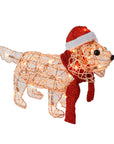 RJ Legend Rattan Decoration Lighted Display For Home - 13" Puppy