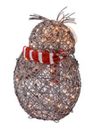 RJ Legend Silver Owl Rattan Decoration Lighted Display Set For Home, Room and Outdoor Decor, Christmas Decorations