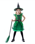 RJ Legend Green Witch Costume - For Girls, Fun Cosplay