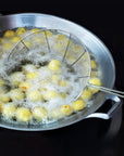 RJ Legend 304 Stainless Steel Pasta Strainer, Mesh Strainer, Oil Skimmer