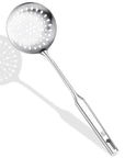 RJ Legend 304 Stainless Steel Slotted Spoon, Oil Skimmer, Wok Skimmer Ladle
