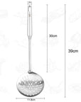 RJ Legend 304 Stainless Steel Slotted Spoon, Oil Skimmer, Wok Skimmer Ladle