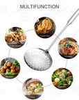 RJ Legend 304 Stainless Steel Slotted Spoon, Oil Skimmer, Wok Skimmer Ladle