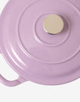 RJ Legend 1.9 Quart Cast Iron Pot, Enameled Cast Iron Pot, Dutch Oven Pot, Non-Stick, Round Braiser with Loop Handles, Purple