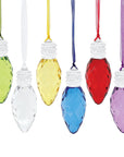RJ Legend Faceted Christmas Light Bulbs, Acrylic, 6 Assorted