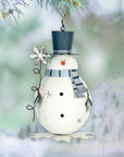 RJ Legend Frosty Snowman Ornament, Small Holiday Decoration, Christmas Ornaments Craft, Hanging Winter Decorations