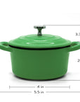 RJ Legend Mini Cast Iron Pot, Round Cocotte, 5.5-Inch