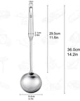 RJ Legend 304 Stainless Steel Soup Ladle - 13.7 Inches