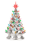 RJ-CER-SIL-L RJ Legend Christmas Mini Ceramic Tree