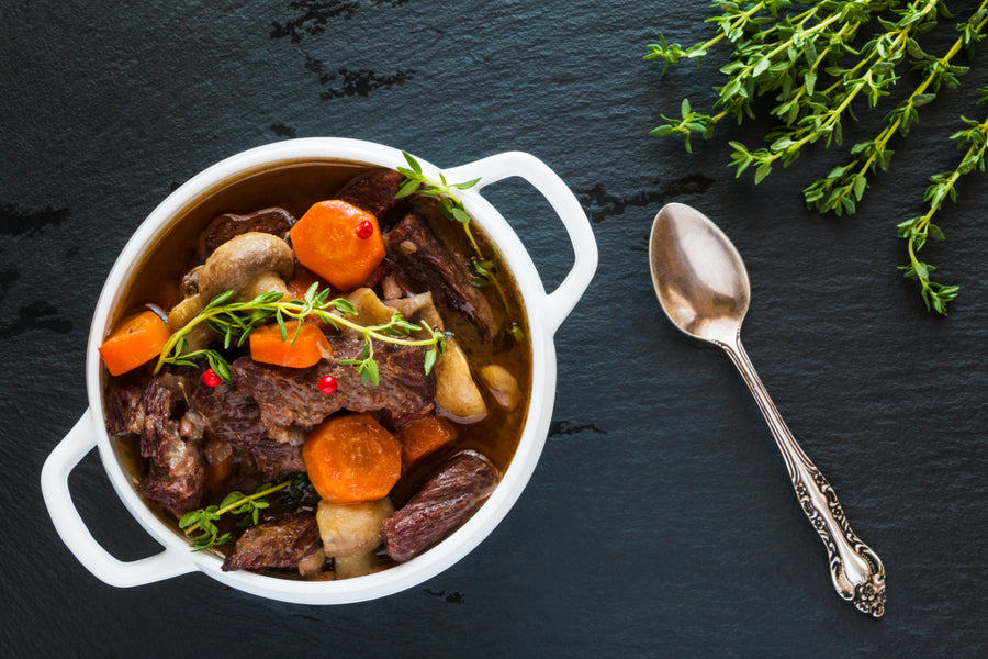 Cozy & Low-Carb Homestyle Boeuf Bourguignon in Mini Dutch Ovens