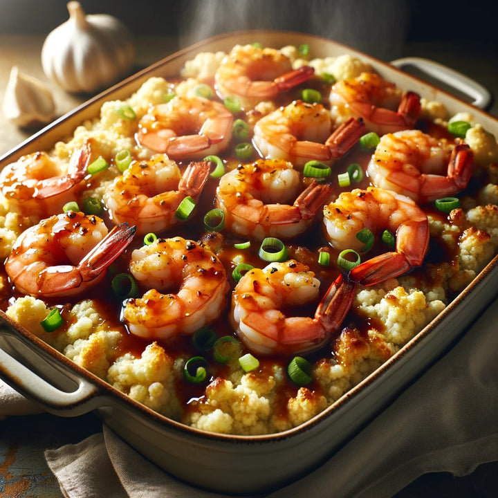 Elegant Simplicity: Honey-Garlic Shrimp Cauliflower Rice Casserole