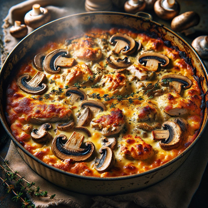 Keto Chicken and Mushroom Casserole