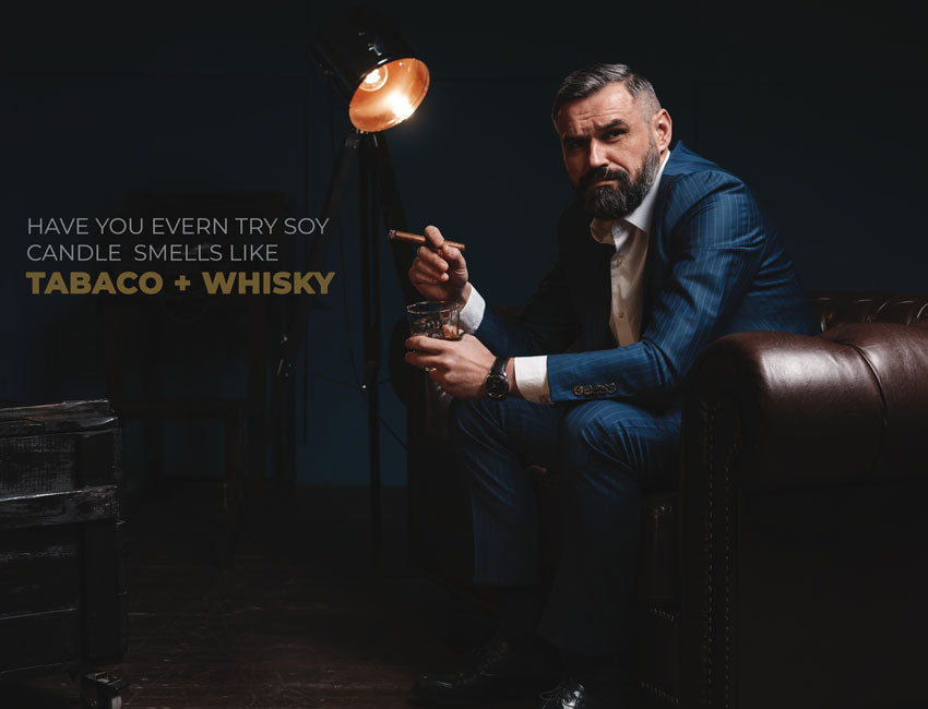 Indulge in Cozyville's Gentleman's Touch Soy Candle