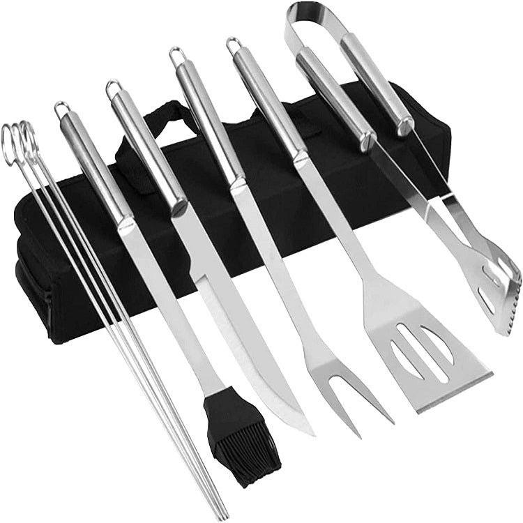 RJ Legend 9-Piece Premium Stainless Steel BBQ Grill Set for Men with Storage Case – Ultimate Gift for Dad, Husband, Grill Masters