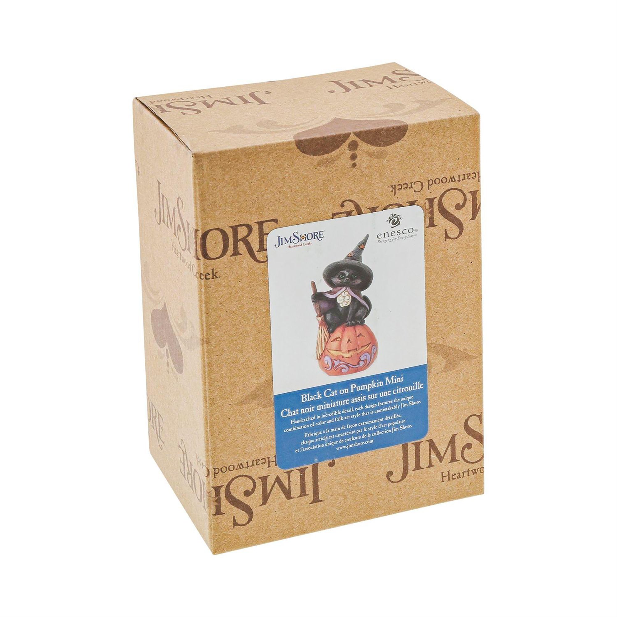 RJ Legend Black Cat on Pumpkin Mini Figurine, Black Cat Decor, Halloween Decoration, Spooky Ornament
