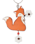 RJ Legend Fox Ornament Tree Christmas Decorations, Metal Ornaments, Small Cute Holiday Ornament, Hanging Winter Decorations