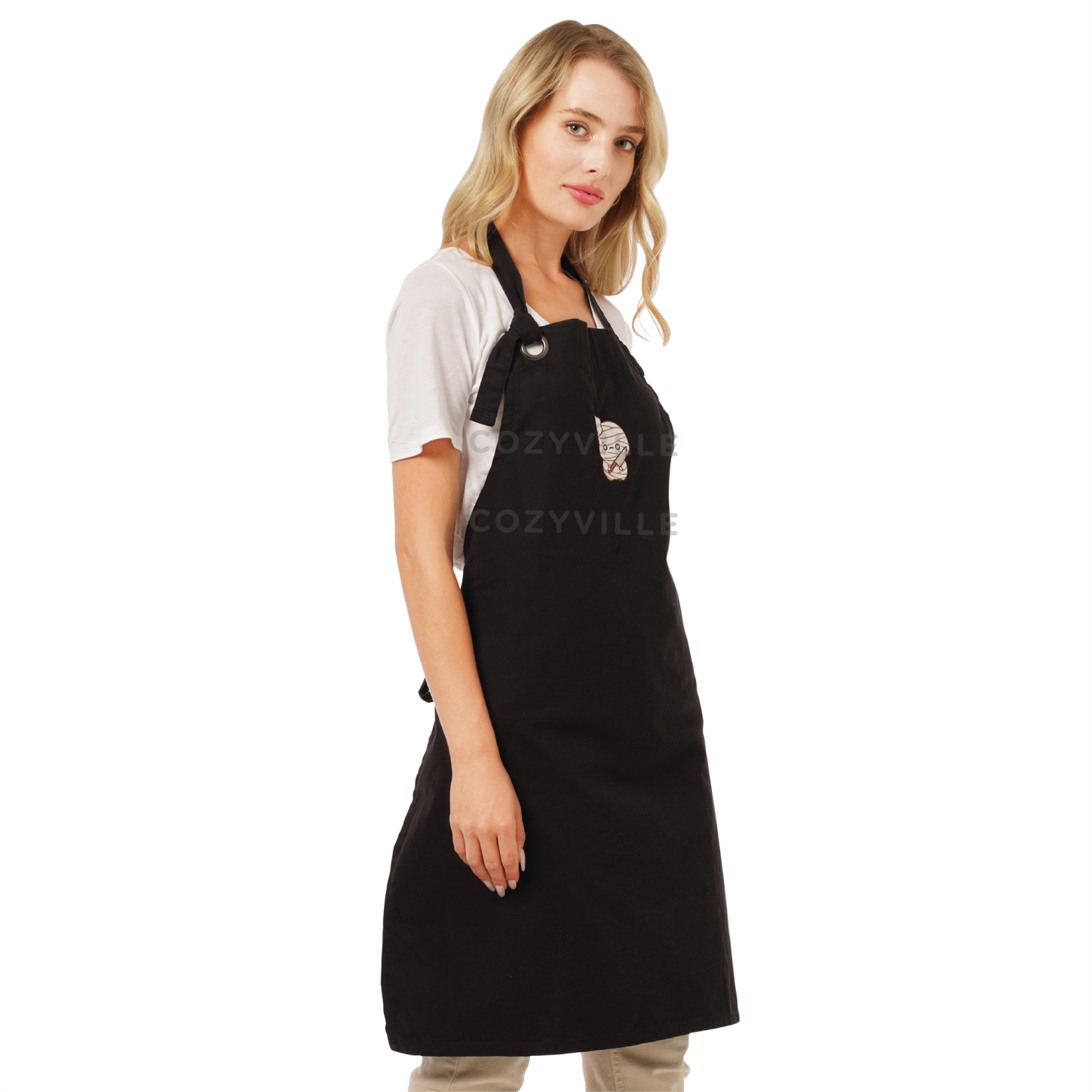 Cozyville Apron, Heavy Duty Cotton Chef Apron - Halloween Characters