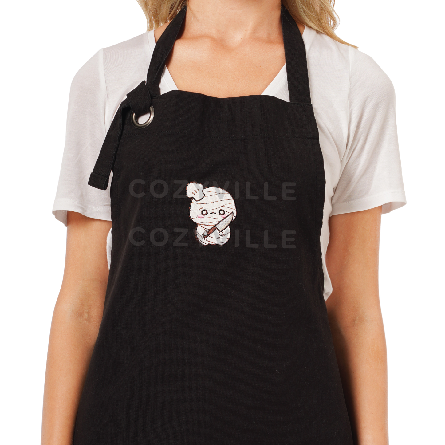 Cozyville Apron, Heavy Duty Cotton Chef Apron - Halloween Characters