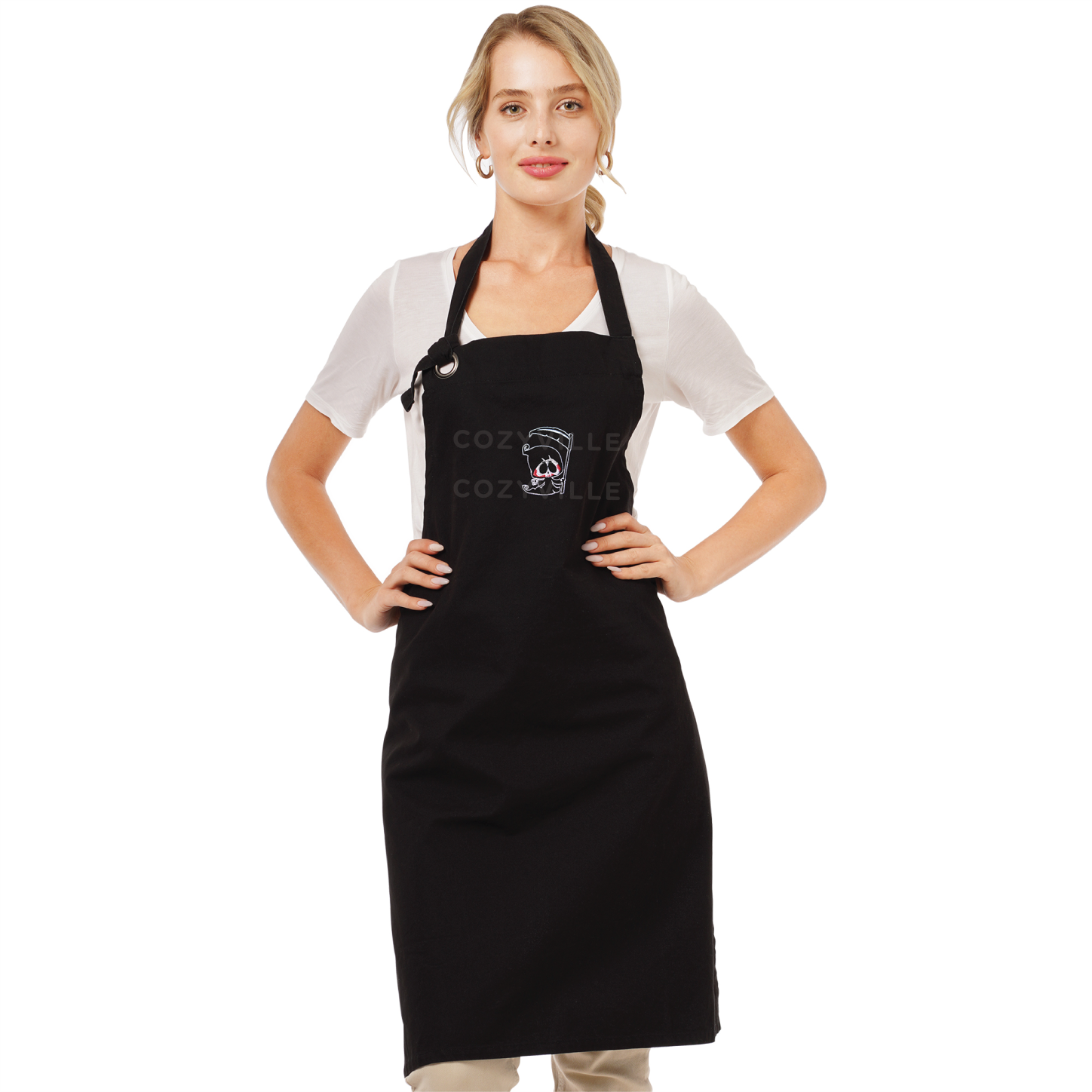 Cozyville Apron, Heavy Duty Cotton Chef Apron - Halloween Characters