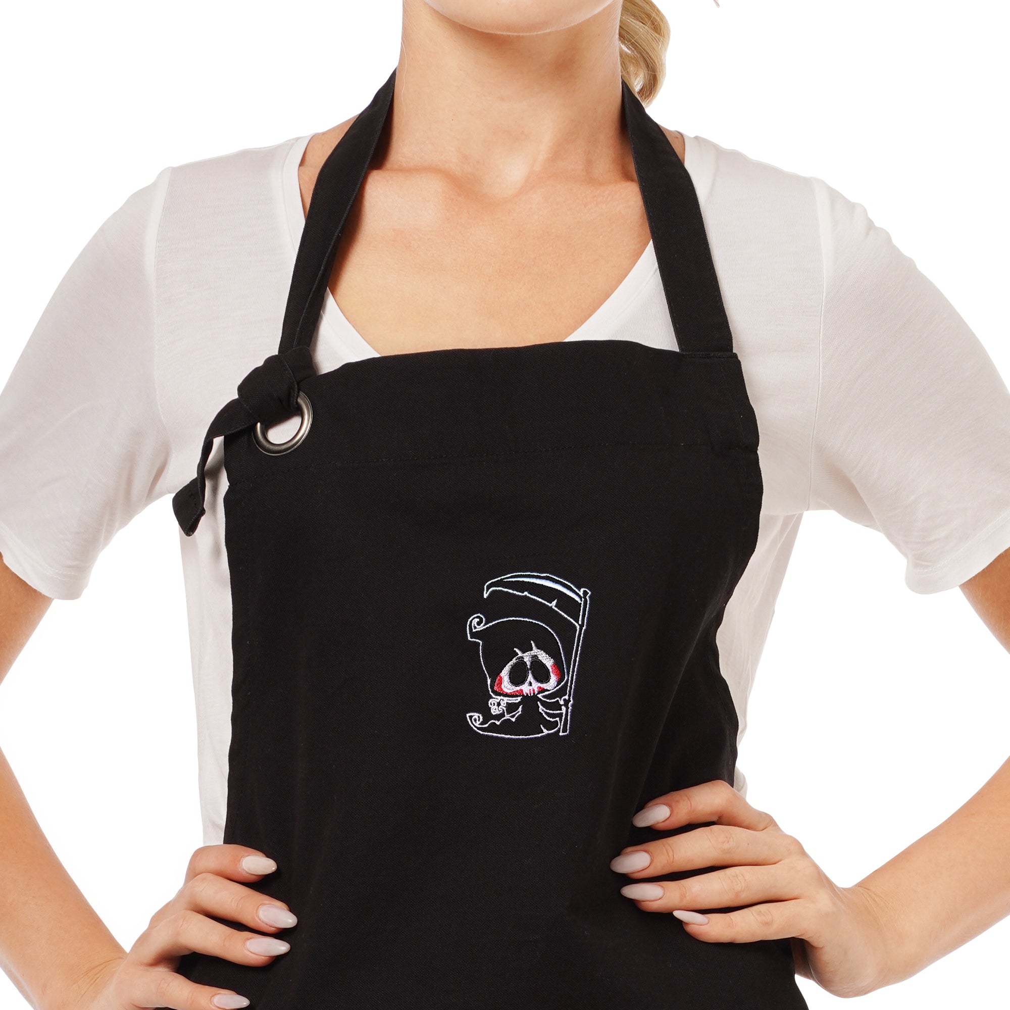 Cozyville Apron Set, Assort of 2, 100% Cotton Chef Apron, Adjustable Strap