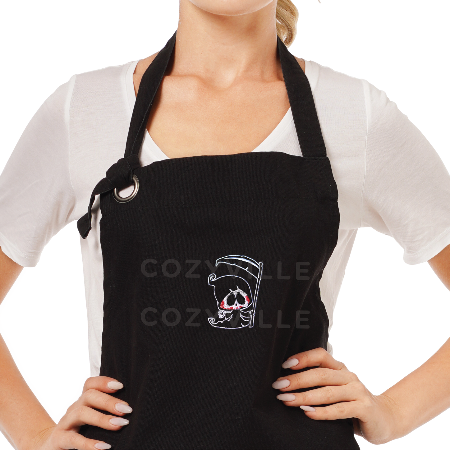 Cozyville Apron, Heavy Duty Cotton Chef Apron - Halloween Characters