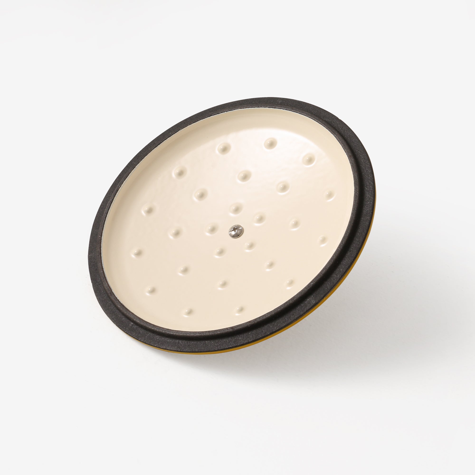 RJ Legend 1.9 Quart Cast Iron Pot, Enameled Cast Iron Pot, Dutch Oven Pot, Non-Stick, Round Braiser with Loop Handles, Mustard Yellow