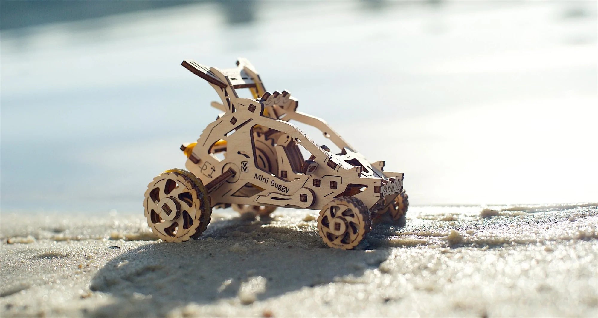 RJ Legend Mini Buggy Wooden Fidgets Set, 3D Puzzle Toy, DIY Kit, Model Car Kits, Kids and Adults, Self-Assemble Car Set