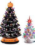 RJ Legend Handcrafted Ceramic Trees, Cordless with LEDs, Set of 2