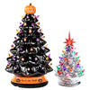 RJ Legend Handcrafted Ceramic Trees, Cordless with LEDs, Set of 2
