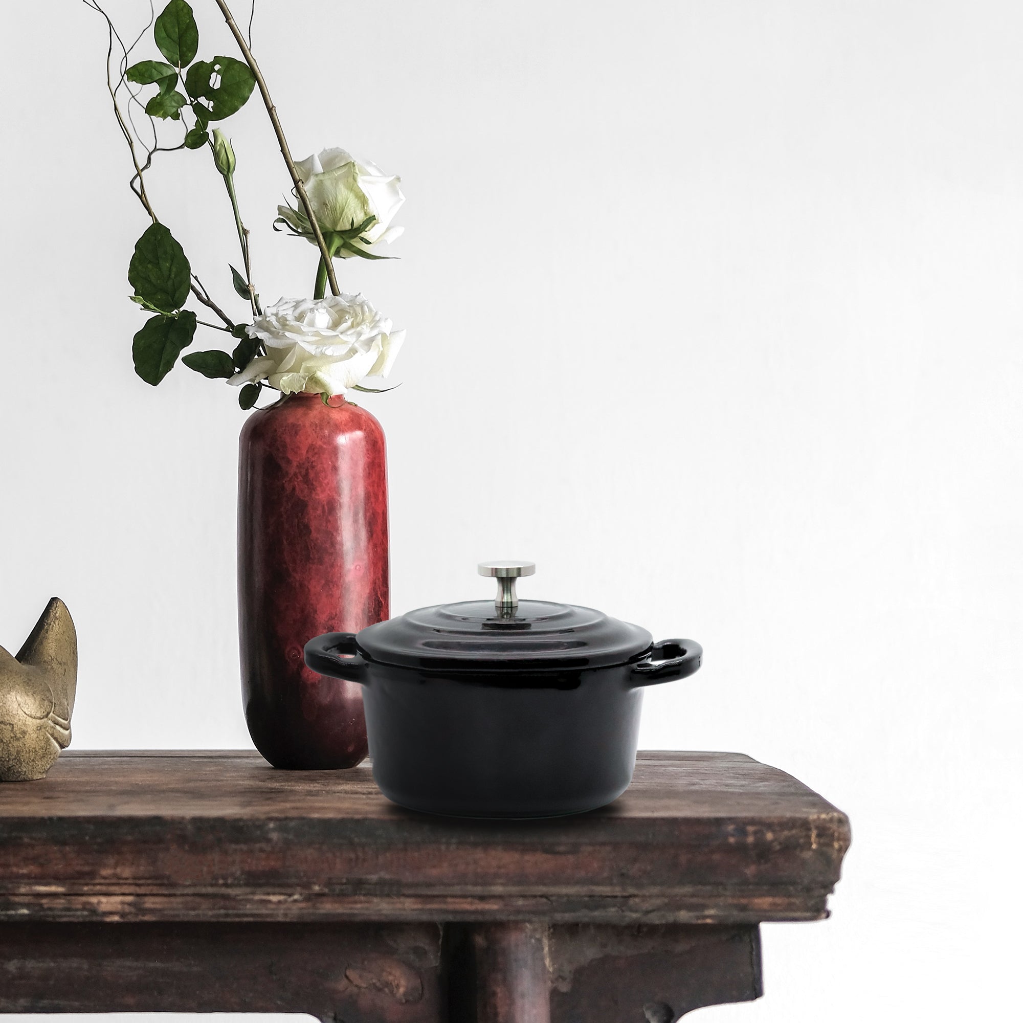 RJ Legend Mini Cast Iron Pot, Round Cocotte, 5.5-Inch 