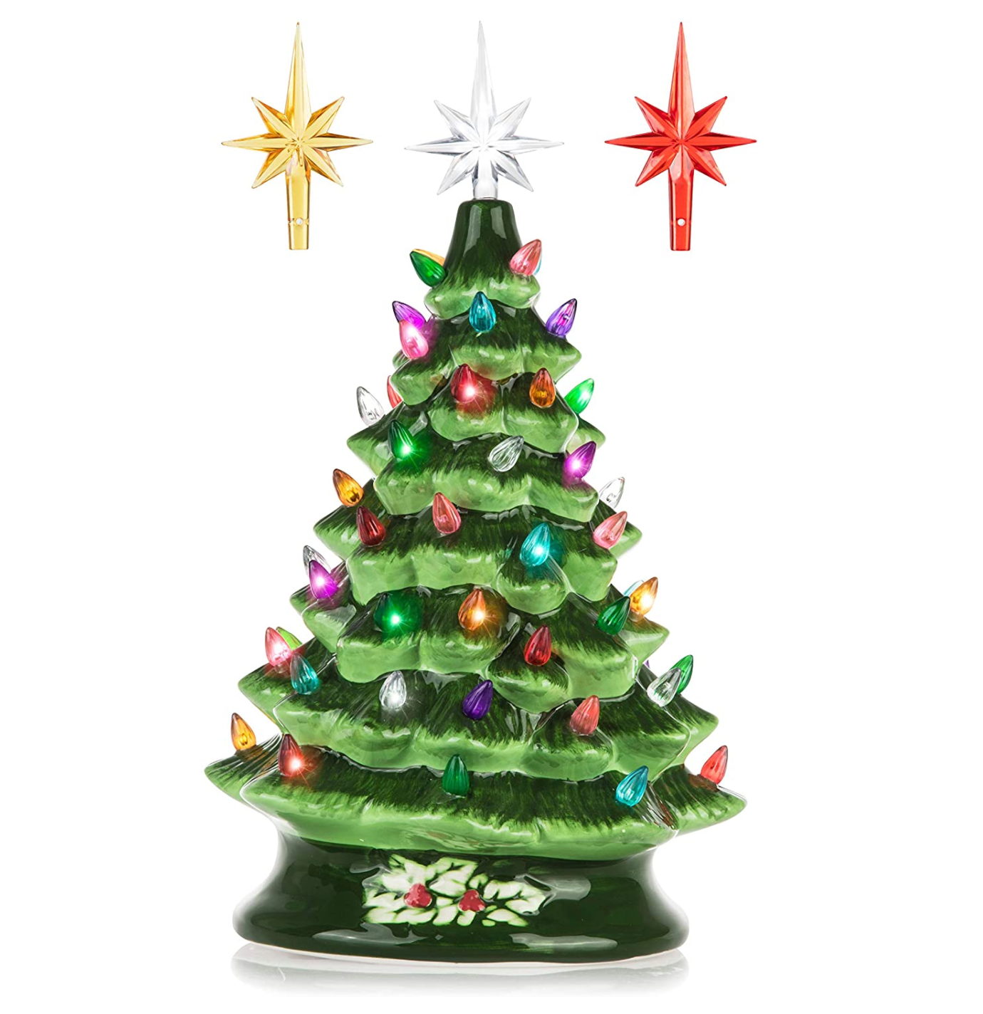 RJ-CER-GRN-L RJ Legend Christmas Mini Ceramic Tree