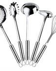 RJ Legend 304 Stainless Steel Kitchen Cooking Utensil Set – 5PCS Polish