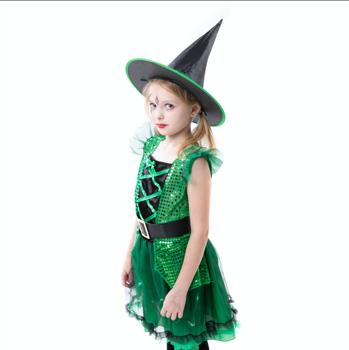 RJ Legend Green Witch Costume - For Girls, Fun Cosplay
