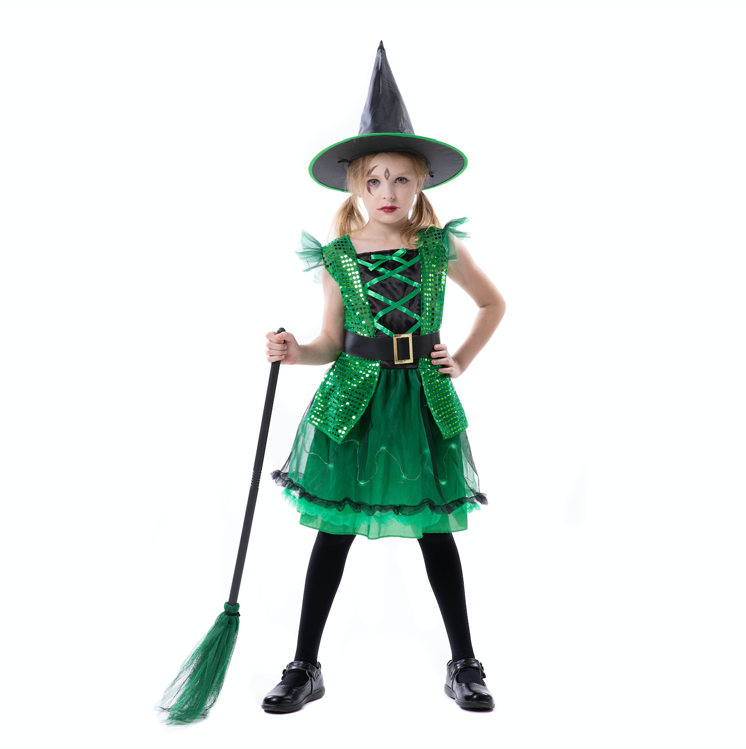 RJ Legend Green Witch Costume - For Girls, Fun Cosplay