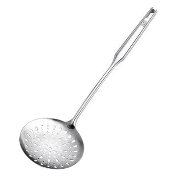 RJ Legend 304 Stainless Steel Slotted Spoon, Oil Skimmer, Wok Skimmer Ladle