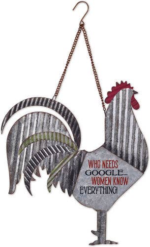 RJ Legend Rooster Metal Kitchen Sign, Funny Poster, Chicken Roost Lovers, Indoor or Outdoor Sign, Funny Hanging Wall Display