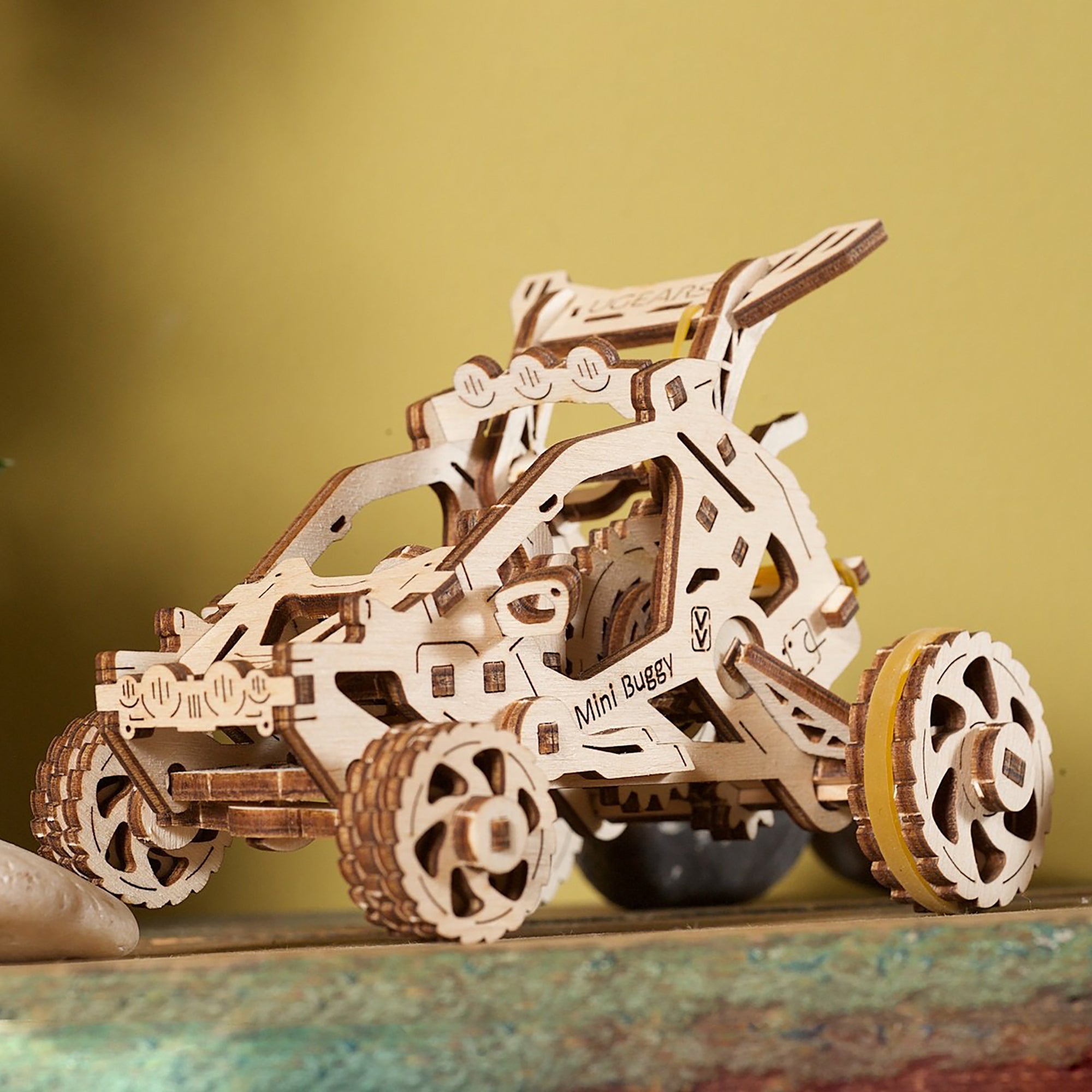 RJ Legend Mini Buggy Wooden Fidgets Set, 3D Puzzle Toy, DIY Kit, Model Car Kits, Kids and Adults, Self-Assemble Car Set