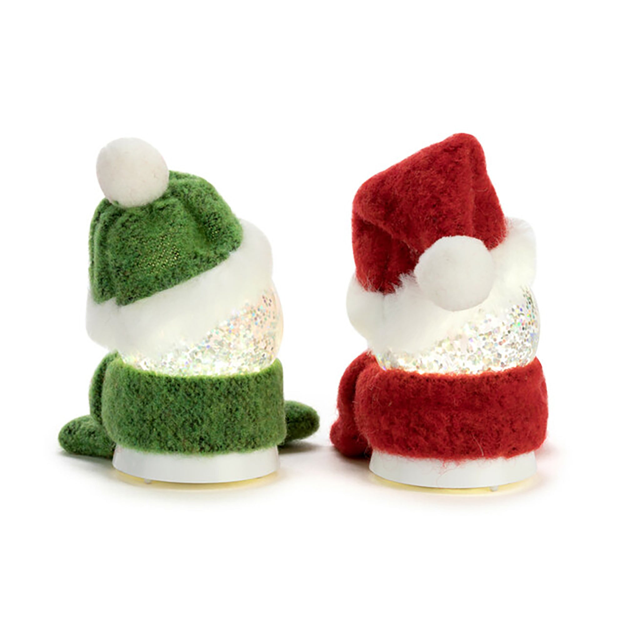 RJ Legend Lit Merry & Bright Snowmen Snowglobe Ornaments, Christmas Decorations, Home Decor, LED Globe, 2 Assorted