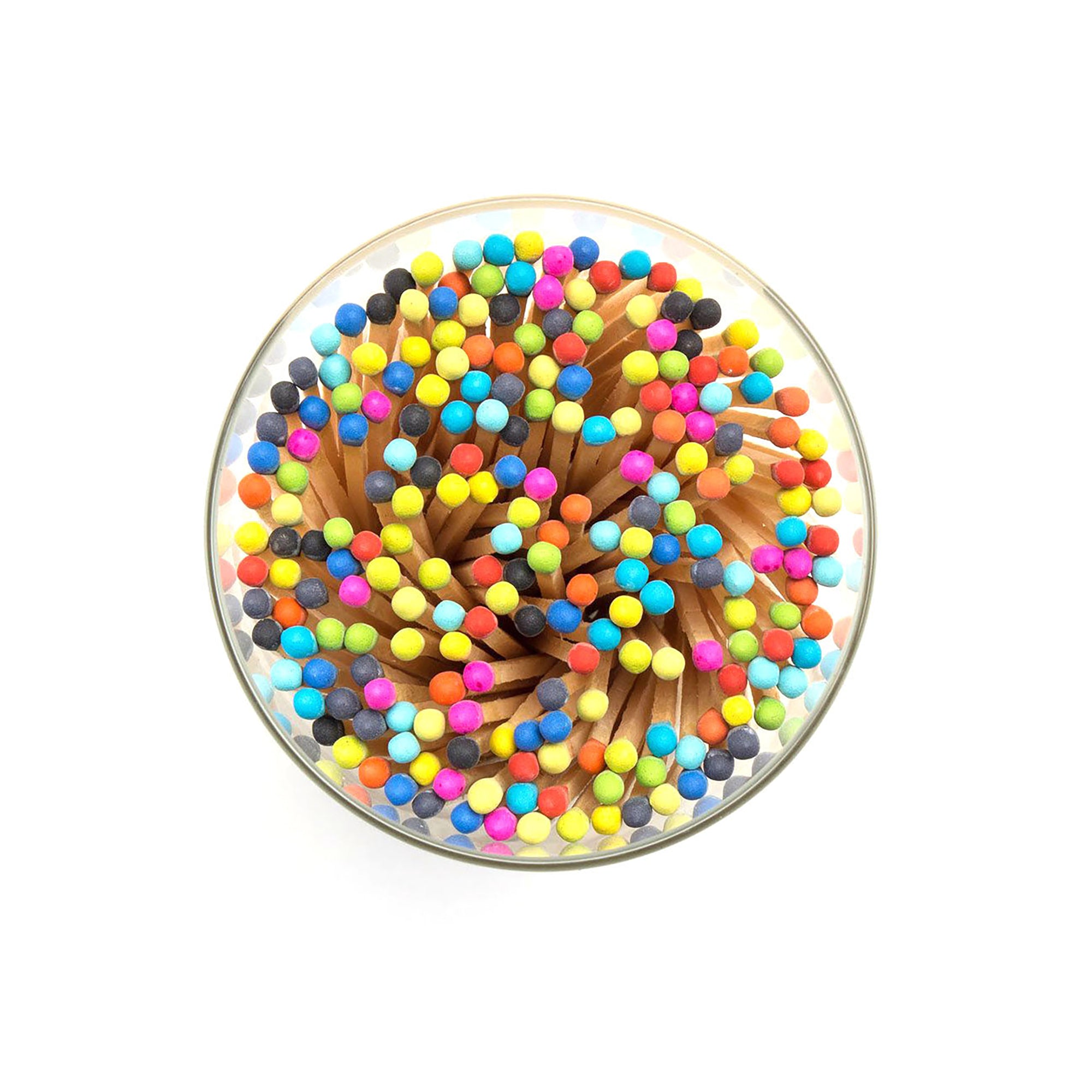 RJ Legend 2 Inch Small Multicolor Rainbow Safety Matches, Home Decor, Glass Jar, Match Striker, Decorative Matches